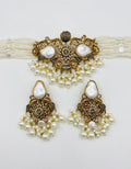 Luxury Baroque Pearl Choker Set with Matching Earrings