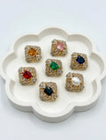 Luxury Multicolor Stone Cocktail Rings Set Adjustable
